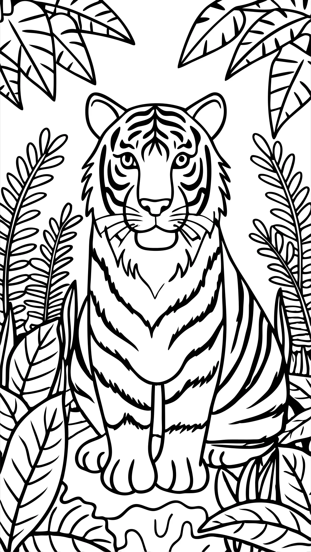 coloring page tiger